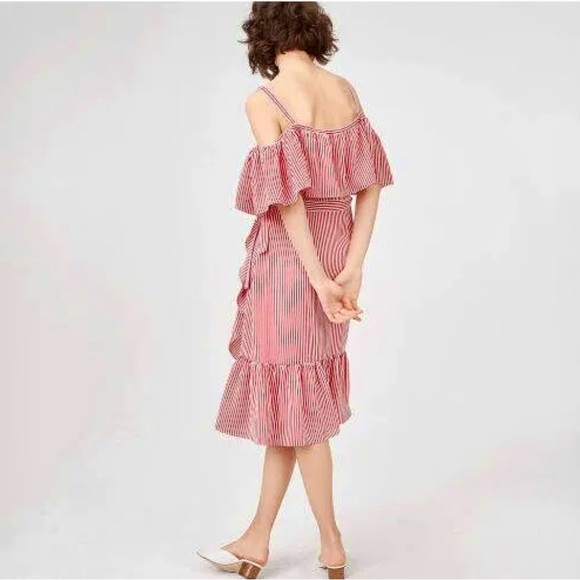 NWT Club Monaco Daphins Red Stripe Dress Size 0 - Picture 2 of 6